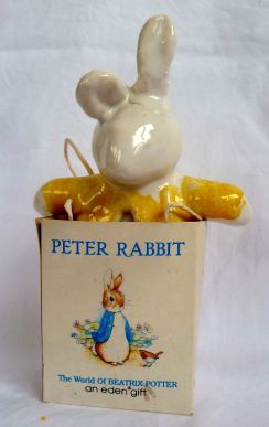 Peter Rabbit, Porcelain. Based on a trinket I found in a charity shop. 12cm.